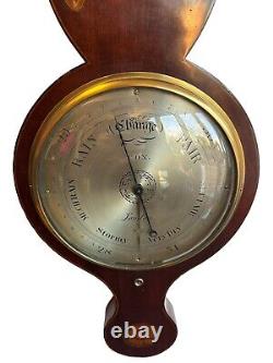 Antique Fine Frederick Cox London Banjo Wheel Barometer