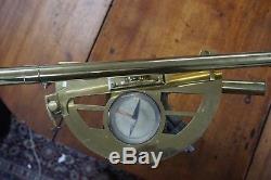 Antique French Brass Double Telescope Graphometer