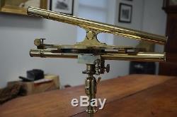 Antique French Brass Double Telescope Graphometer