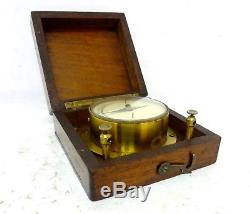 Antique Galvanometer Ammeter Very Rare 1850 Continental Brass & Oak Wooden See