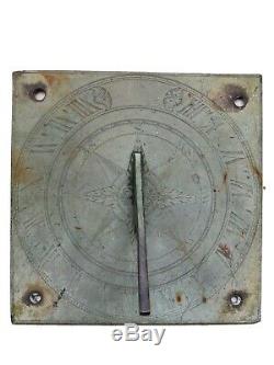 Antique George III Bronze Sundial Plate By Benjamin Martin London C18th Rare