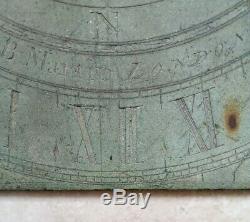 Antique George III Bronze Sundial Plate By Benjamin Martin London C18th Rare