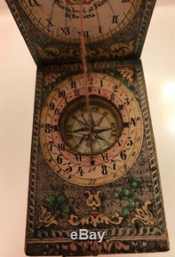 Antique German Diptych Sundial, Circa 1830