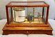 Antique Gluck Barograph in Oak & cut glass case with drawer & instructions