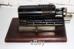 Antique Hannovera Comptometer Calculator Adding Machine on Wooden Base-PL-4317
