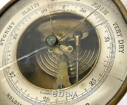 Antique Holosteric Barometer Brass Cased JOHN BRUCE & SONS LIVERPOOL Glass Broke