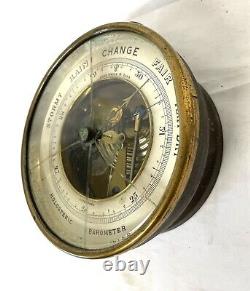 Antique Holosteric Barometer Brass Cased JOHN BRUCE & SONS LIVERPOOL Glass Broke