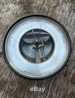 Antique Holosteric Barometer D Mc Gregor Optician Glasgow Greenock Brass Vintage