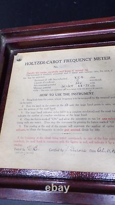 Antique Holtzer-Cabot Frequency Meter, Wood Case