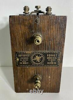 Antique Hornet Induction Coil Spark Generator by Beckly Ralson Chicago Type 20-B