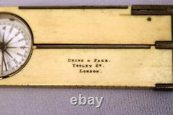Antique Inclinometer Level By Dring & Fage Tooly St London Protractor Hinge Bras