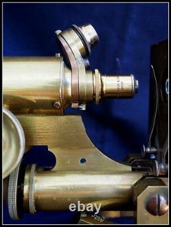 Antique J. S. Swift Brass Microscope
