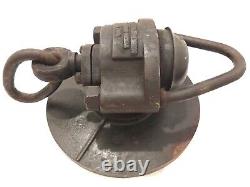 Antique Large 22´´ 80 Lbs Enameled Dial Scaffer Budenberg Iron Hydraulic Scale