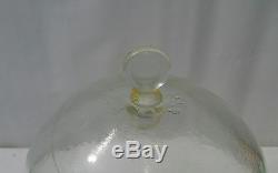 Antique Large Dome Bell Jar Thick Glass Display withStopper Lab/Scientific/Class