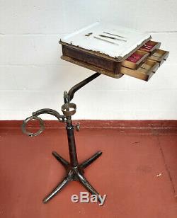 Antique Late Victorian Dentist's Bracket Table Dental Equipment