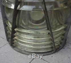 Antique Lighthouse 4th Order Fresnel Drum Lens 1920 By Aga 58 CM Diameter Rare