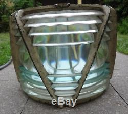 Antique Lighthouse 6th Order Fresnel Drum Lens 1920 By Aga 35 CM Diameter Rare