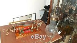 Antique MEDICAL ELECTROTHERAPIE CONICAL WOOD INDUCTION COIL GRIGG S 1873 SCIENCE