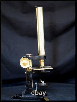 Antique M. Pillischer Microscope. Brass. 1748 Monocular