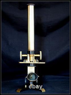 Antique M. Pillischer Microscope. Brass. 1748 Monocular
