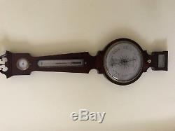 Antique Mahogany 10 inch 4 Dial Barometer By A Martinelli, Boro