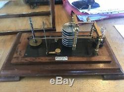 Antique Mahogany Cased Barograph Working Order
