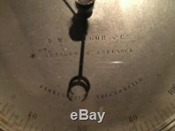 Antique Marine Barometer / Thermometer, McGregor Greenock, Scotland, Nautical