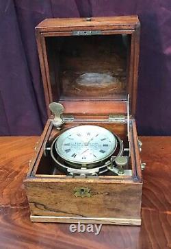 Antique Marine Chronometer Clock By Negus