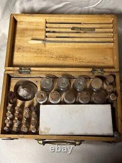 Antique Metallurgical Chemical Set in Original Wooden Box