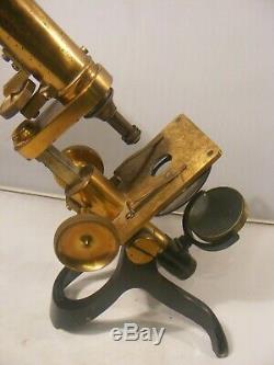 Antique Microscope A Franks Manchester Microscope & Accessories