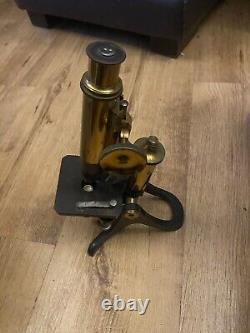 Antique Microscope Henry Crouch London 8056 Plus 3 Extra Lenses