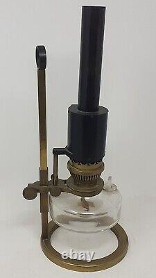 Antique Microscope Oil Lamp