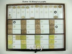 Antique Microscope Slide Cabinet complete with 992 of the very finest Specimens