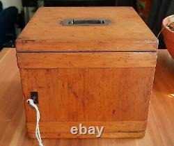 Antique Microscope Slides Mixed Subjects in Lockable Wooden Cabinet with Key