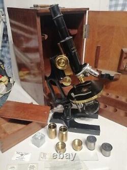 Antique Microscope Voigtlaender Braunschweig And Case