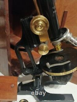 Antique Microscope Voigtlaender Braunschweig And Case