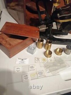 Antique Microscope Voigtlaender Braunschweig And Case