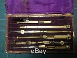 Antique Midle 19th Century. Drafting Instruments. Italy. Bordogna Style