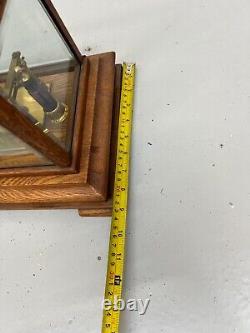 Antique Oak Cased Barograph With Silver Plaque Presented 1922 Gladstone Dock