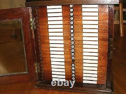 Antique Oak Microscope Slide Cabinet. For 504 Slides
