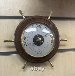 Antique Oak Mounted Ships Barometer C1920