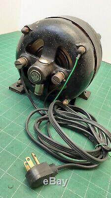 Antique Original GE Open Face Electric Motor 120V AC 1/6HP WORKS! Gorgeous