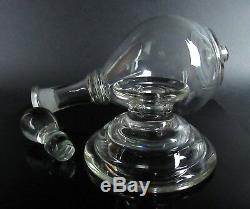 Antique Pharmacy Apothecary Blown Glass Globe Teardrop Stopper 3 Piece Lab Jar