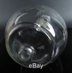 Antique Pharmacy Apothecary Blown Glass Globe Teardrop Stopper 3 Piece Lab Jar