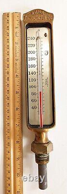 Antique Philadelphia Thermometer Co Brass Industrial Thermometer for Boiler 10