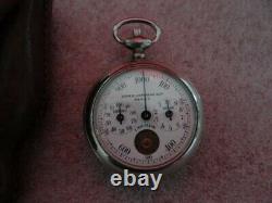 Antique Pocket Watch Pedometer Mechanical Step Counter Horr & Choperena Mexico