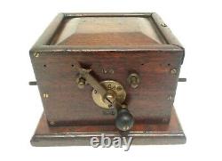 Antique Primitive 1870 Rare Railroad Telegraph Morse Switch Intercom Oak Case