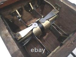 Antique Primitive 1870 Rare Railroad Telegraph Morse Switch Intercom Oak Case