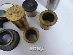 Antique R&J Beck BECK Ltd Brass Microscope and Lenses / Objectives etc