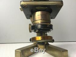 Antique R&J Beck Ltd Brass Microscope on Tripod Feet